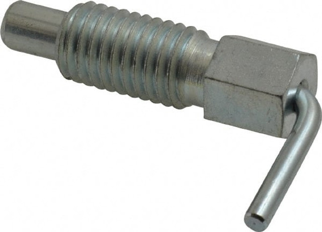 Vlier FRSN625 5/8-11, 1.07" Thread Length, 0.38" Plunger Diam, 0.75 Lb Init to 2.5 Lb Final End Force, Steel L Handle Plunger