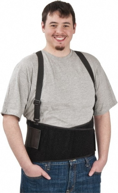 PRO-SAFE 7195-04P Back Support: Belt with Adjustable Shoulder Straps, X-Large, 44 to 48" Waist, 9" Belt Width