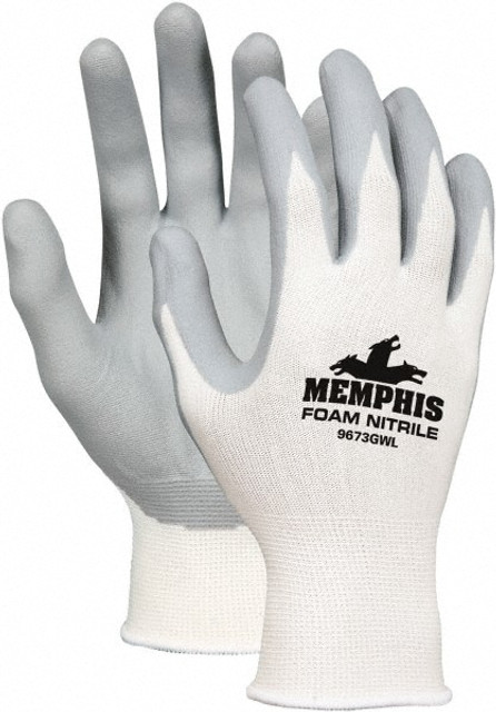 MCR Safety 9673GWS Puncture and Abrasion-Resistant Gloves: Size S, ANSI Puncture 0, Nylon Blend