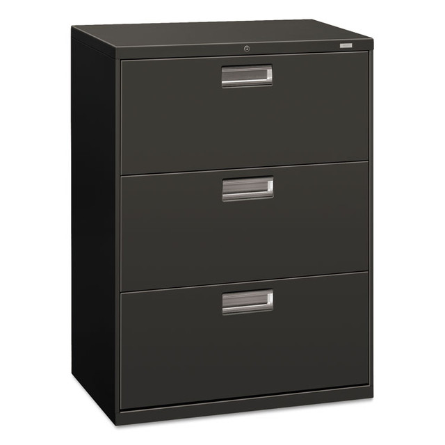 HON COMPANY 673LS Brigade 600 Series Lateral File, 3 Legal/Letter-Size File Drawers, Charcoal, 30" x 18" x 39.13"