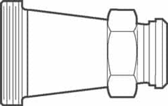 VNE 31TP2.0X1.0 Sanitary Stainless Steel Pipe Concentric Reducer: 2 x 1", Bevel Seat Connection