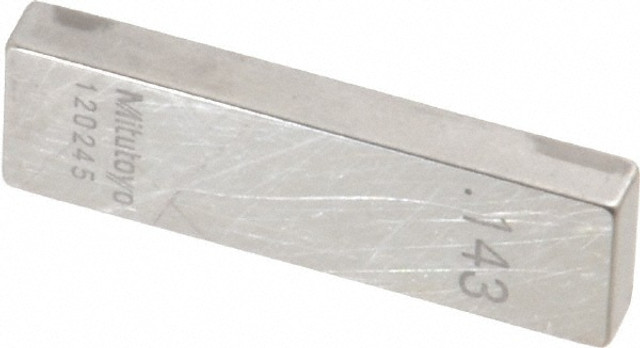 Mitutoyo 611183-541 Rectangle Steel Gage Block: 0.143", Grade AS-1