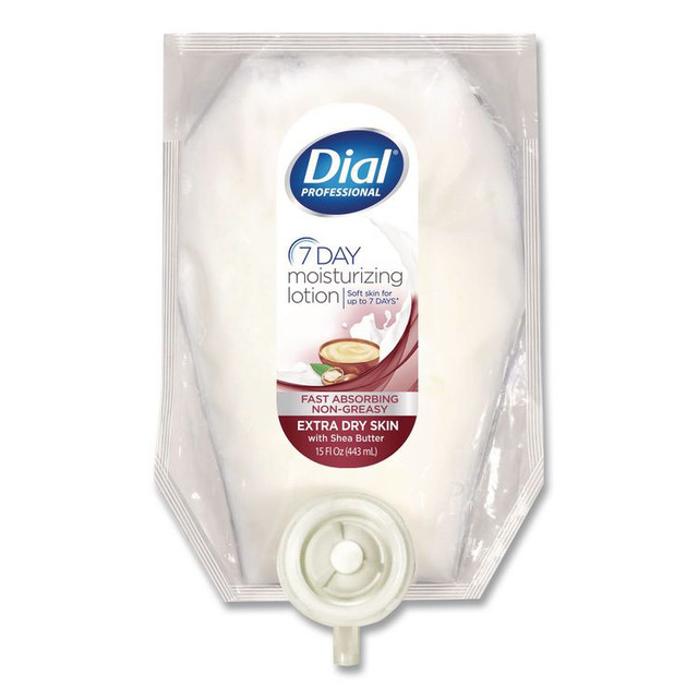 DIAL PROFESSIONAL 12260CT 7-Day Moisturizing Lotion for Versa Dispenser, 15 oz, Refill Pouch, 6/Carton