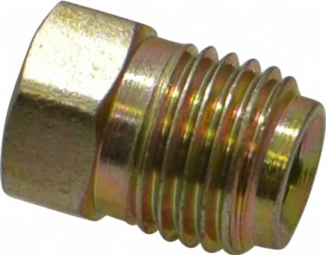 Eaton 131X3 Steel Flared Tube Inverted Plug: 3/16" Tube OD, 3/8-24 Thread, 45 ° Flared Angle