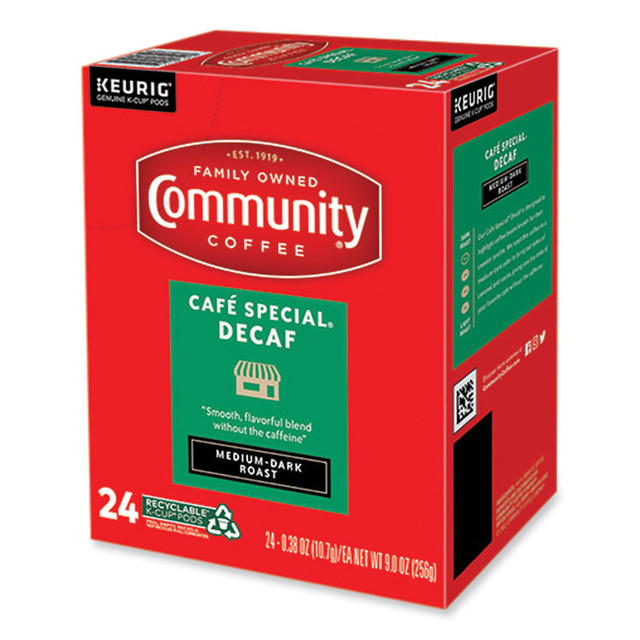 KEURIG DR PEPPER Community Coffee® 5000374327 Cafe Special Decaf K-Cup, 24/Box