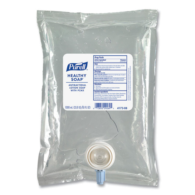 GO-JO INDUSTRIES PURELL® 417308CT HEALTHY SOAP Antibacterial Lotion Soap with PCMX Refill, Citrus Scent, 1,000 mL, 8/Carton