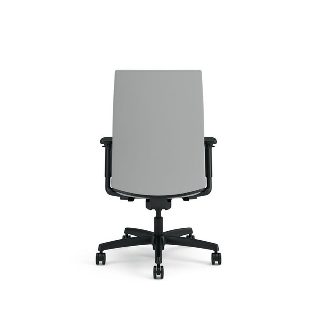 HON COMPANY I2U2ASX39NTK Ignition 2.0 Vinyl Upholstered Mid-Back Task Chair, Adjustable T-Arms, 17" to 21.5" Seat Height, Flint Seat/Back, Black Base