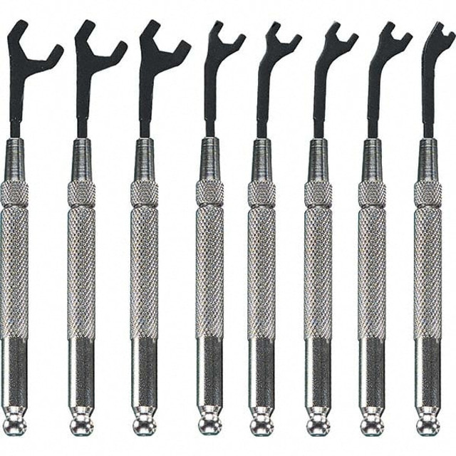 Moody Tools 58-0161 Open End Wrench Set: 8 Pc, 2.5 mm 3 mm 3.2 mm 4 mm 5 mm 5.5 mm 6 mm & 7 mm Wrench, Metric