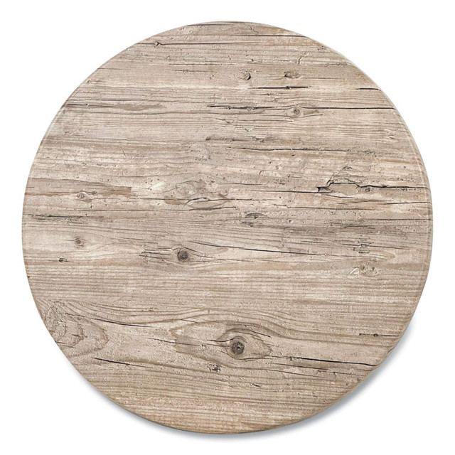 JMC FURNITURE 10636R7 Topalit Tables, Round, 36" dia x 29"h, Gray Top, Black Iron Base/Legs