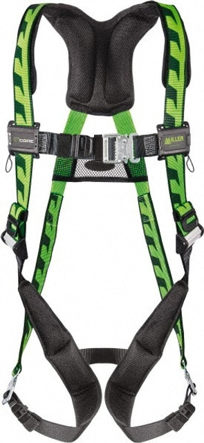 Miller AC-QC/UGN Fall Protection Harnesses: 400 Lb, AirCore Single D-ring Style, Size Universal, Polyester