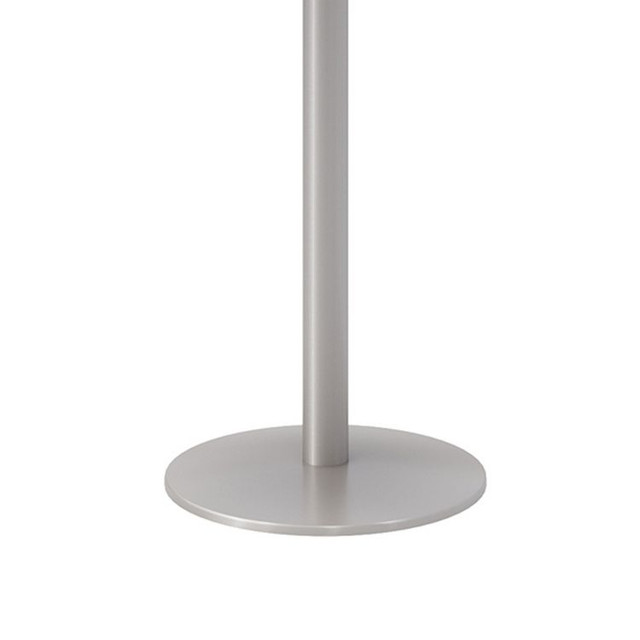 KFI STUDIOS 840031900111 Pedestal Bistro Table with Four Espresso Jive Series Barstools, Round, 36" Dia x 41h, Designer White