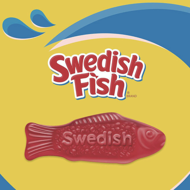 MONDELEZ INTERNATIONAL Swedish Fish® AMC01712 Candy, Original Flavor, Red, 14 oz Bag