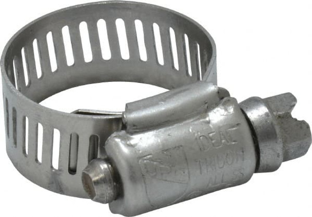IDEAL TRIDON 620010706 Worm Gear Clamp: SAE 10, 9/16 to 1-1/16" Dia, Stainless Steel Band