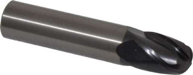 OSG 414-5000-BN11 Ball End Mill: 0.5" Dia, 0.625" LOC, 4 Flute, Solid Carbide