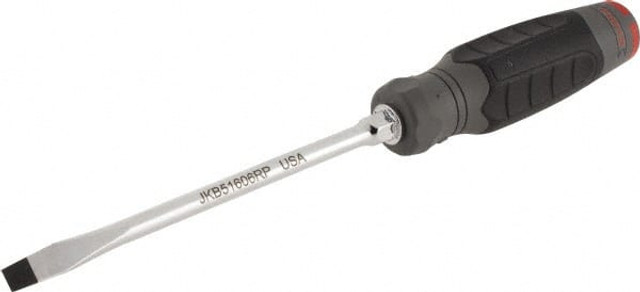 Proto JKB51606RPF Slotted Screwdriver: 5/16" Width, 10-1/2" OAL, 6" Blade Length