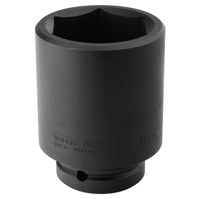 Proto J10042L Impact Socket: 1" Drive, 2-5/8" Socket, Hex Drive