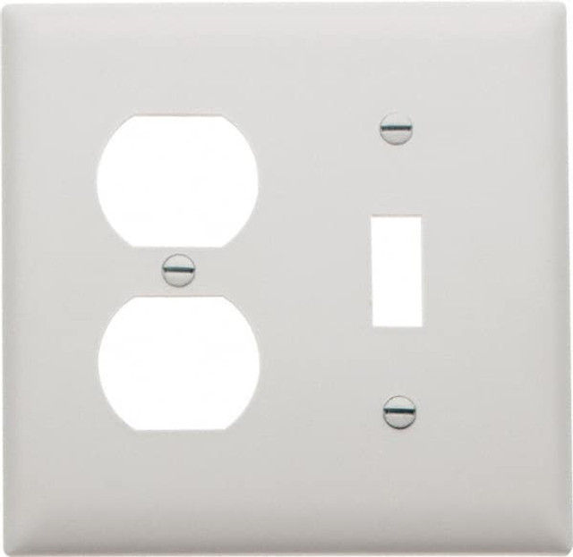 Pass & Seymour TP18W 2 Gang, 4-1/2 Inch Long x 4-3/4 Inch Wide, Standard Combination Wall Plate