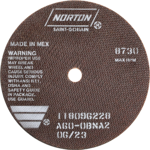 Norton 66252938811 Cutoff Wheel: 7" Dia, 0.06" Thick, 5/8" Hole, Aluminum Oxide