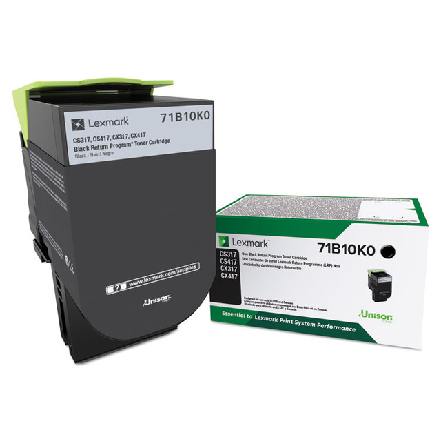 LEXMARK INT'L, INC. 71B10K0 71B10K0 Unison Toner, 3,000 Page-Yield, Black