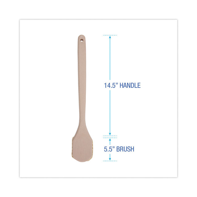 BOARDWALK 4220 Utility Brush, Cream Tampico Bristles, 5.5" Brush, 14.5" Tan Plastic Handle