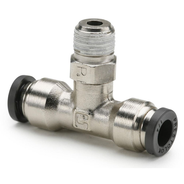 Parker W172PLP-3-2 Push-To-Connect Tube to Male & Tube to Male NPT Tube Fitting: Male Branch Tee, 1/8" Thread, 3/16" OD