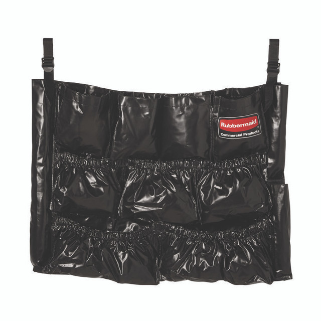 RUBBERMAID COMMERCIAL PROD. 1867533CT Brute Caddy Bag, 12 Compartments, Black, 6/Carton