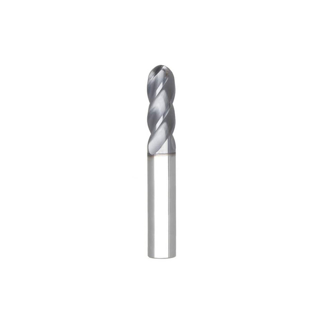 Niagara Cutter 03083810 Ball End Mill: 0.25" Dia, 0.5" LOC, 4 Flute, Solid Carbide