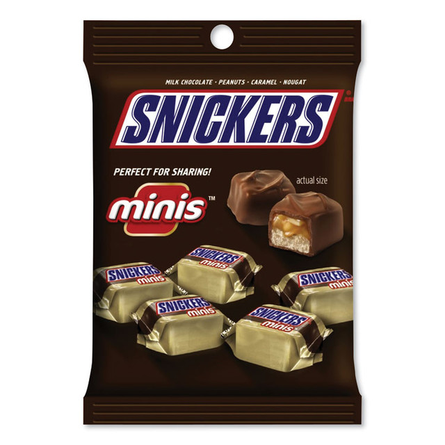 MARS, INC. Snickers® MMM01502 Minis Size Chocolate Bars, Milk Chocolate, 4.4 oz Pack, 12 Packs/Carton