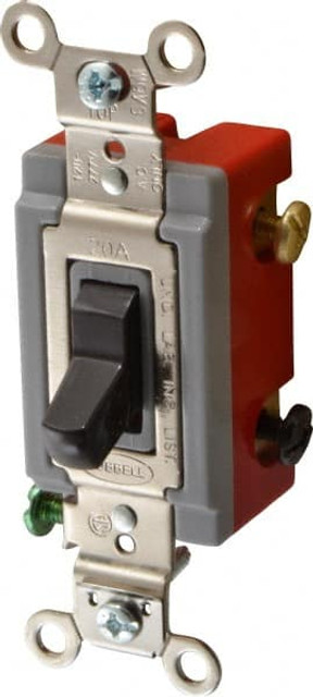 Hubbell Wiring Device-Kellems HBL1223 3 Pole, 120 to 277 VAC, 20 Amp, Industrial Grade Toggle Three Way Switch