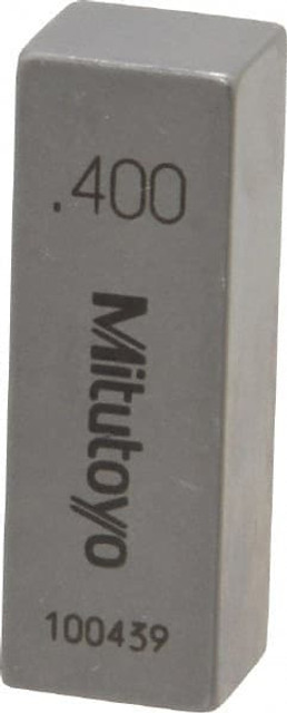 Mitutoyo 611194-541 Rectangle Steel Gage Block: 0.4", Grade AS-1