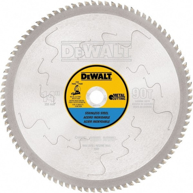 DeWALT DWA7749 Wet & Dry Cut Saw Blade: 14" Dia, 1" Arbor Hole, 0.085" Kerf Width, 90 Teeth