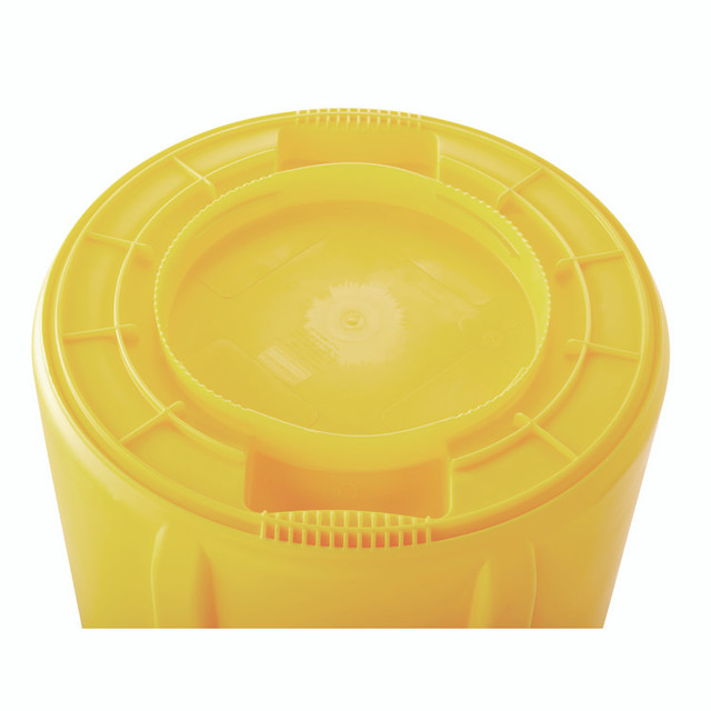 RUBBERMAID COMMERCIAL PROD. 2620 YEL Vented Round Brute Container, 20 gal, Plastic, Yellow