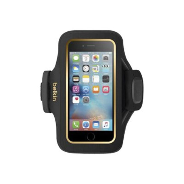 BELKIN, INC. F8W634-C00 Belkin Slim-Fit Plus Armband - Arm pack for cell phone - neoprene - blacktop