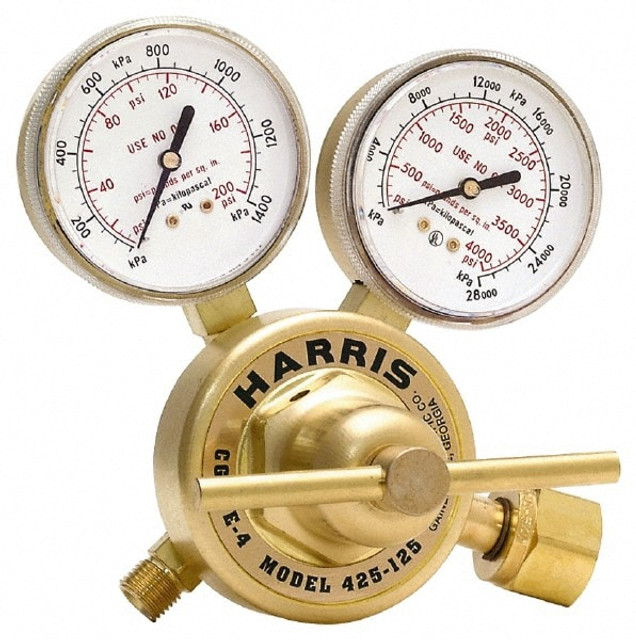 Harris Products 3000714 540 CGA Inlet Connection, Male Fitting, 125 Max psi, Oxygen Welding Regulator