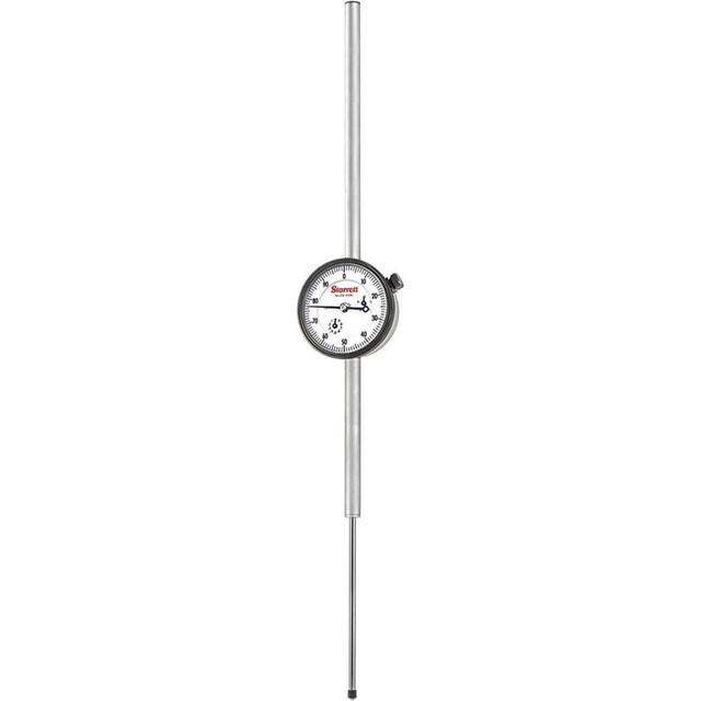 Starrett 53311 Dial Drop Indicator: 0 to 4" Range, 0-100 Dial Reading, 0.001" Graduation, 2-1/4" Dial Dia