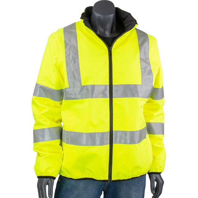 Bisley 333W6350H-YEL/M Jackets & Coats; Garment Style: Jacket ; Size: Medium ; Garment Type: Waterproof ; Gender: Women ; Material: Polyester ; Closure Type: Zipper