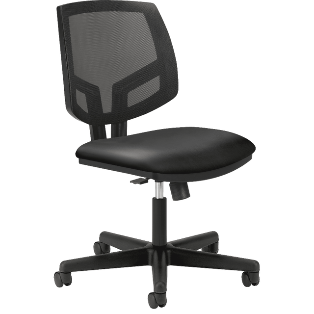 HNI CORPORATION H5713.SB11.T HON Volt Bonded Leather Mid-Back Chair, Black