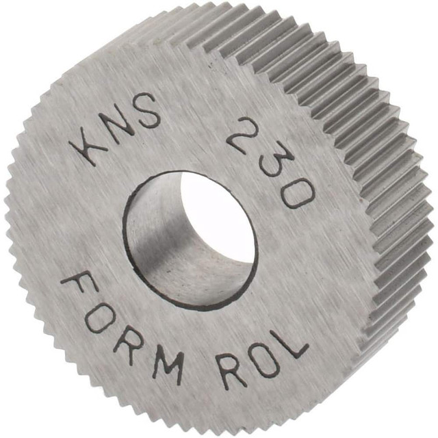MSC KNS-230 Standard Knurl Wheel: 3/4" Dia, 90 ° Tooth Angle, 30 TPI, Straight, High Speed Steel