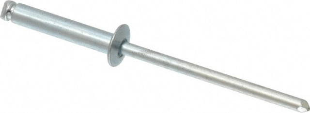 RivetKing. SBS48/P500 Open End Blind Rivet: Size 48, Dome Head, Steel Body, Steel Mandrel