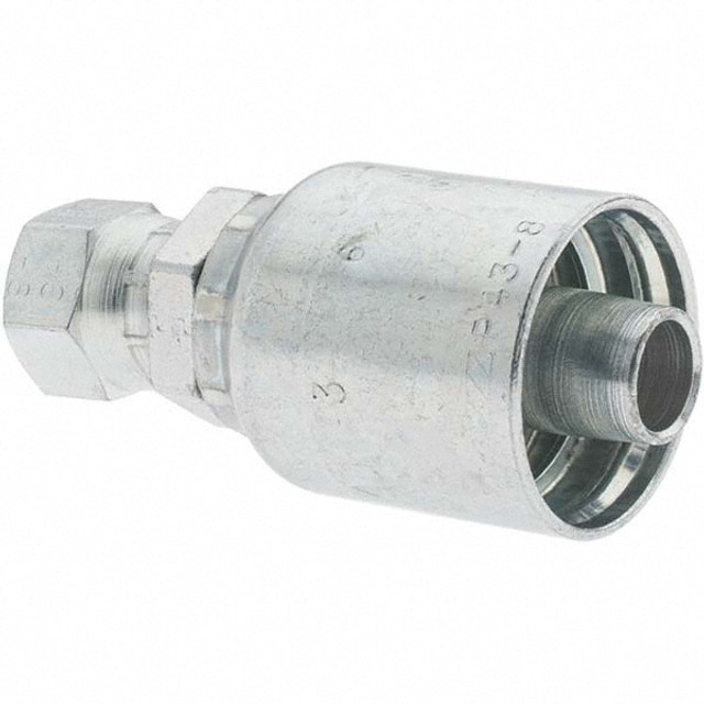 Parker 10643-6-8 Hydraulic Hose Straight Female JIC 37 ° Swivel Fitting: 0.5" ID, 8 mm, 9/16-18