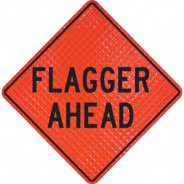 PRO-SAFE 07-800-4024-L Traffic Control Sign: Triangle, "Flagger Ahead"