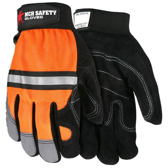 MCR Safety 911DPM Gloves: Size M, Cowhide