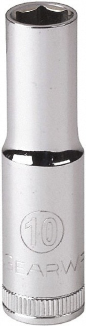 GEARWRENCH 80392 Deep Hand Socket: 3/8" Drive, 10 mm Socket, 6-Point