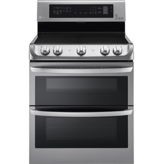 LG ELECTRONICS USA INC LG LDE4413ST  7.3 cu. ft. Electric Double Oven Range with ProBake Convection, EasyClean - 30in - Double Oven x Ovens - 5 x Cooking Elements - Smoothtop Glass Ceramic Cooktop - 22.44 gal, 32.17 gal Top, Bottom Oven - Electric Ov