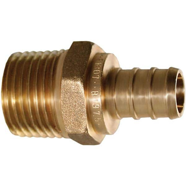 Jones Stephens C76034LF Brass Pipe Male Adapter: 1/2 x 1/2" Fitting, PEX, Lead Free