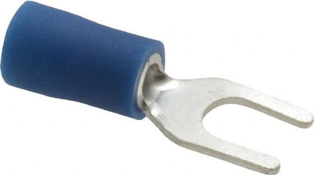 Ideal 83-7161 #8 Stud, 16 to 14 AWG Compatible, Partially Insulated, Crimp Connection, Standard Fork Terminal