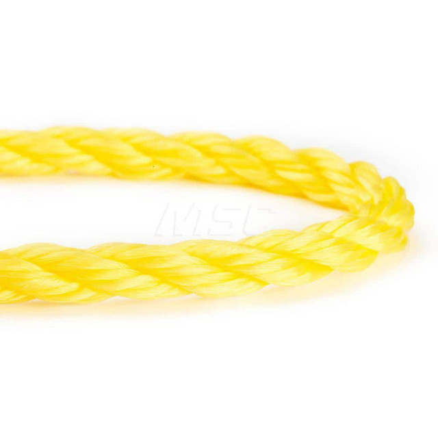 Orion Cordage 510160-00600-11 Rope; Rope Construction: 3 Strand Twisted ; Material: Polypropylene ; Work Load Limit: 60lb ; Color: Yellow ; Maximum Temperature (F) ( - 0 Decimals): 330.000 ; Breaking Strength: 3503.000