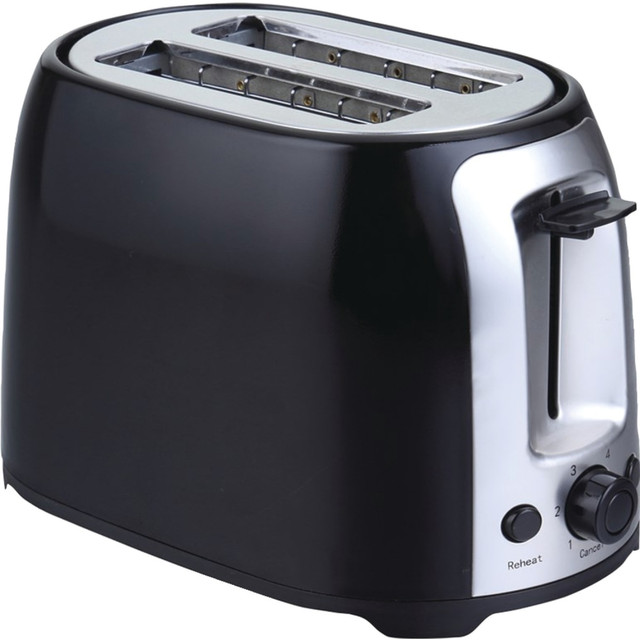 BRENTWOOD APPLIANCES , INC. TS-292B Brentwood Cool Touch 2-Slice Wide-Slot Toaster, Black/Stainless Steel