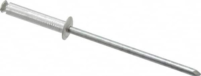 RivetKing. ABSM3.2X16PL100 Peel Blind Rivet: Dome Head, Aluminum Body, Steel Mandrel