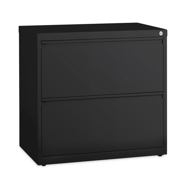 HIRSH INDUSTRIES SPACE SOLUTIONS 14971 Lateral File Cabinet, 2 Letter/Legal/A4-Size File Drawers, Black, 30 x 18.62 x 28